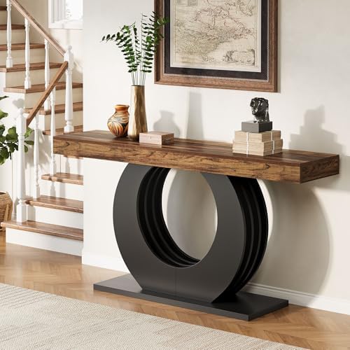 Tribesigns 63-Inch Console Sofa Table, Rustic Industrial Farmhouse Entryway T...
