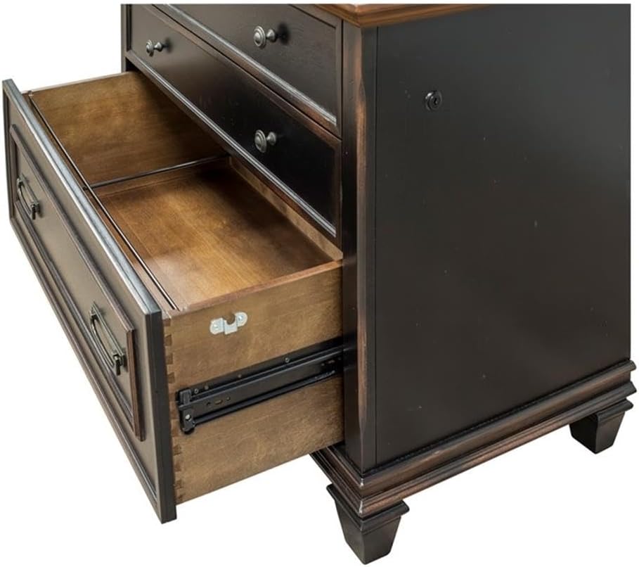 Martin Furniture Hartford Wood Lateral File with Locking Legal/Letter File Dr...