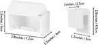 Toothbrush Holder Wall Mounted with Cover for Bathroom, 2 Slots Toothbrush Storage Organizer for Shower, Self Adhesive Toothbrush Hanger with Toothpaste Clip