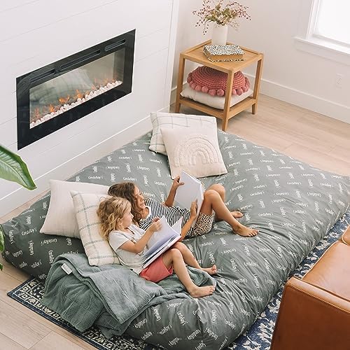 CordaRoy's Corduroy Bean Bag Chair, Convertible Chair Folds from Bean Bag...