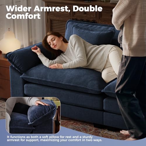 CDCASA 154" Modular Sectional Sofa, Comfy Cloud Couch with 4 Movable Ott...