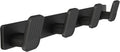 Coat Rack Wall Mount Coat Hooks - Black Hook Rack Wall Mount with 4 Hooks Aluminum Wall Rack Hooks for Hanging Coat Hat Bag Towel Hanger Rustproof Coat Holder