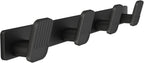 Coat Rack Wall Mount Coat Hooks - Black Hook Rack Wall Mount with 4 Hooks Aluminum Wall Rack Hooks for Hanging Coat Hat Bag Towel Hanger Rustproof Coat Holder