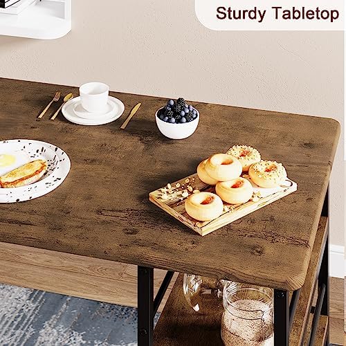 IDEALHOUSE Dining Table Set for 2, Counter Height Kitchen Table and Chairs, B...