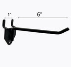 30 Packs 6-inch Long Metal Pegboard Hooks, Standard Hooks is Fit to Pegboard Panels