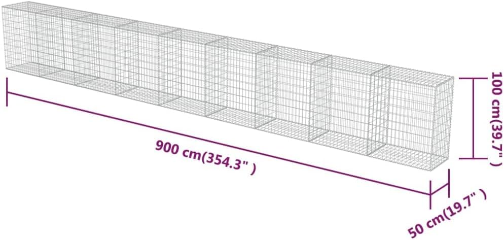 Galvanized Steel Gabion Wall with Covers, Gabion Mesh Wire Wall Panel Galvani...