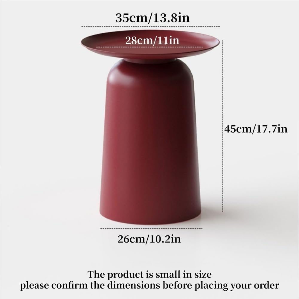 Modern Side Table, Metal Small Round End Table, Retro Coffee Table, Minimalis...