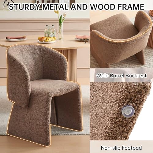 Homedot Upholstered Dining Chairs Set of 6, Modern Dining Room Chairs with Ba...