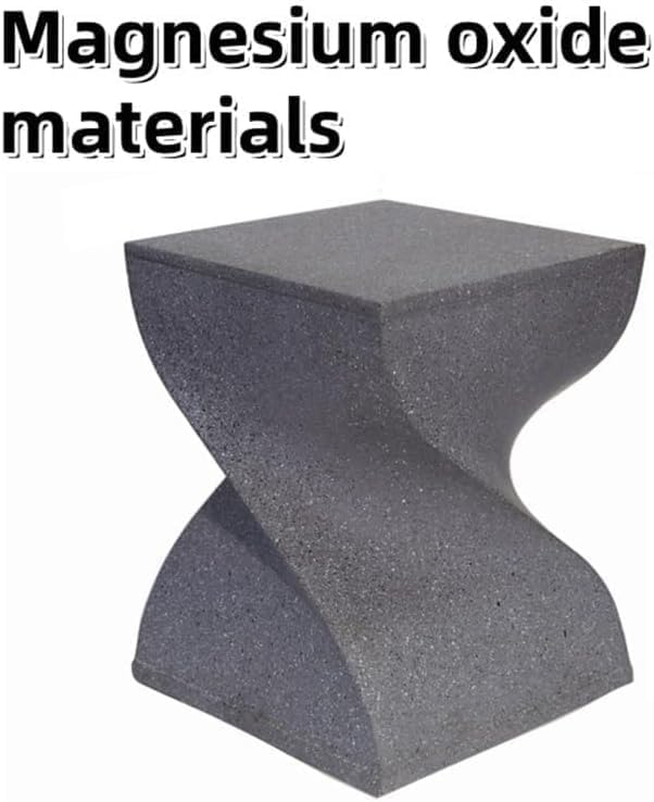 Design Side Table Magnesium Oxide End Table for Patio Living Room Bedroom Nig...