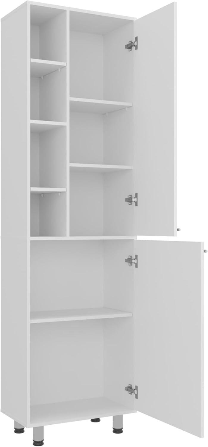 Kitchen Pantry with 2 Doors and Adjustable Shelves | Adjustable shelves and s...