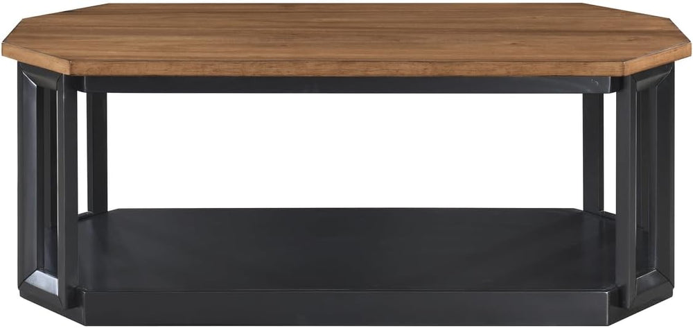 New Classic Furniture Decker 3-Piece Wood Occasional Table Set in Black/Brown
