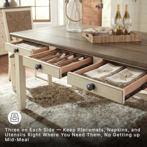 Signature Design by Ashley Bolanburg 6-Person Farmhouse Dining Table