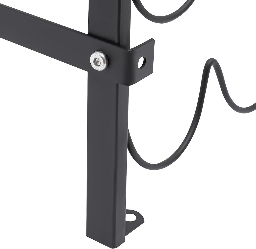 10-Tier Wine Rack for 100 Bottles - Black Metal Wine Bottle Holder Stand with...