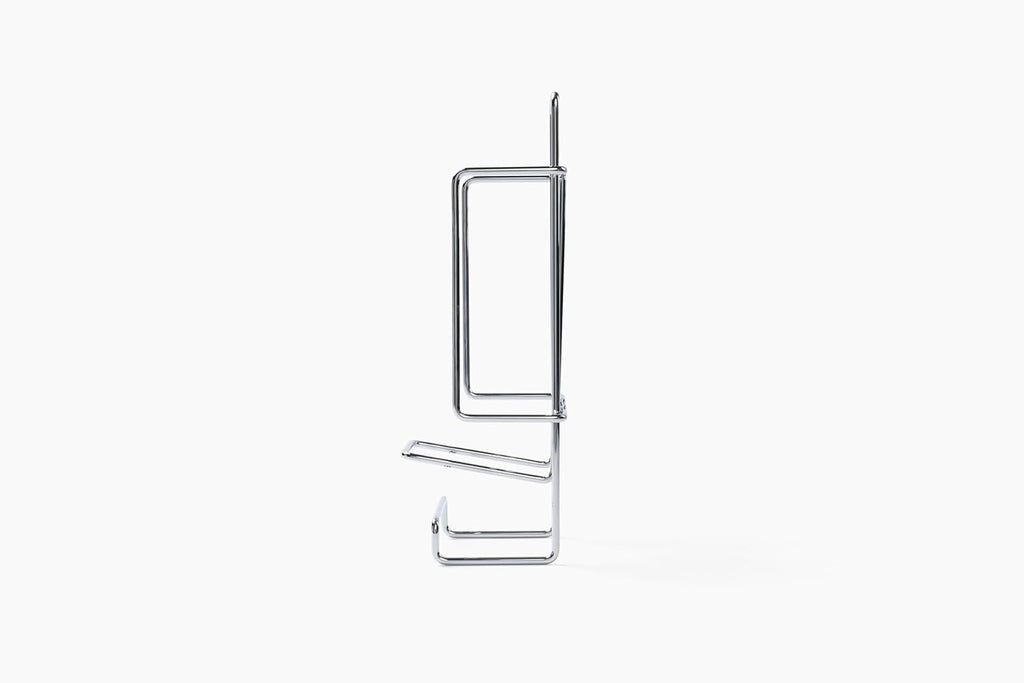 JERDON Ironing Board Holder and Iron Caddy - Stainless Steel Iron Holder with Hook - J525C