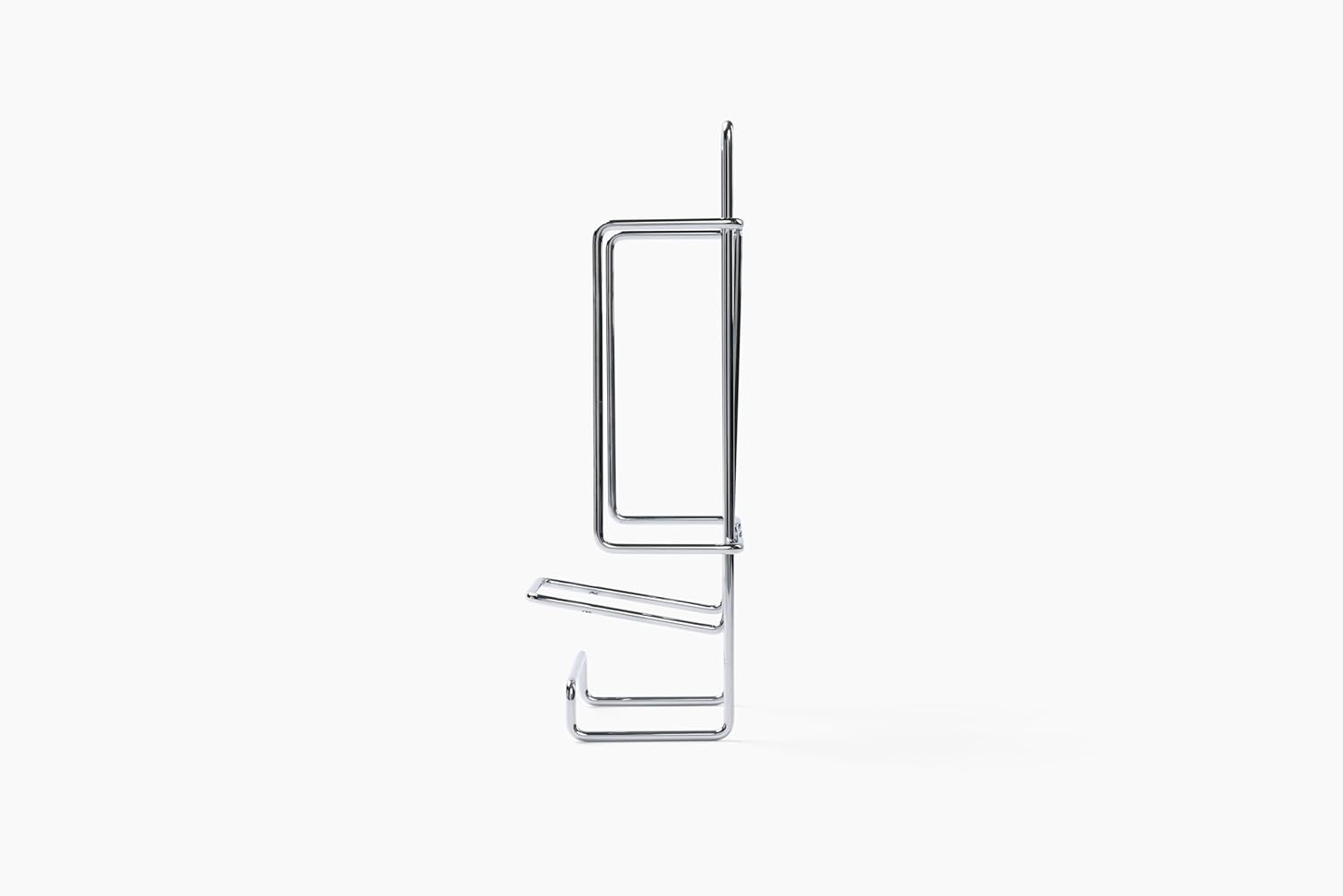 JERDON Ironing Board Holder and Iron Caddy - Stainless Steel Iron Holder with Hook - J525C
