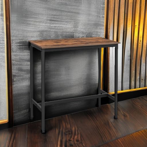 VASAGLE Bar Table, Kitchen Dining Table, High Top Pub Table, Bar Height Cockt...