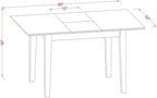 East West Furniture PSNO5-MAH-W 5 Piece Dining Table Set for 4 Includes a Rectangle Kitchen Table with Butterfly Leaf and 4 Dining Room Chairs, 32x60 Inch, Mahogany