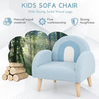 INFANS Kids Sofa, Toddler Armchair with Solid Wooden Frame Anti-Tipping Design Plush Fabric, Upholstered Children Chair for Kindergarten Playroom Preschool, Gift for Boys Girls, Toddler Couch
