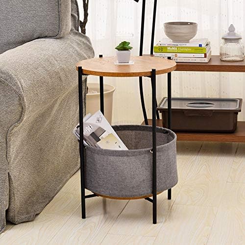 Telephone Table, Round 2 Layer Sofa Side Table,Coffee Table,Telephone Table,2...