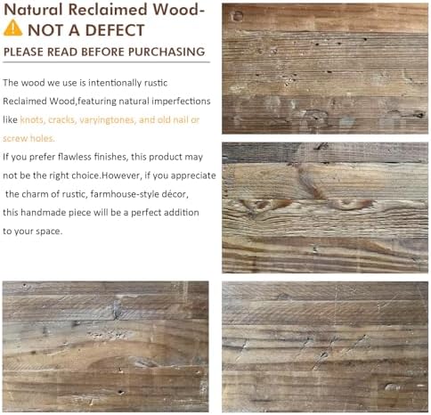 HOKYHOKY Reclaimed Solid Wood Console Table, 59" Farmhouse Entryway Tables
