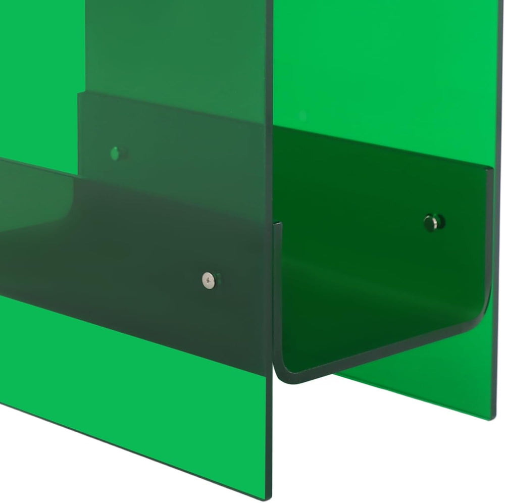 Clear Acrylic End Table, 2 Tier Narrow Acrylic Side Table Minimalist Nightsta...