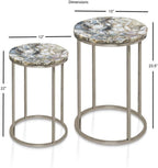 Steve Silver Onyx Nickel Agate Top Nesting Table - Set of 2