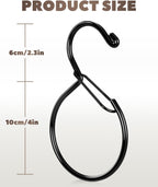6 Pack Belt Hanger, Tie Hanger & Belt Organizer, Waterproof Belt Hanger for Closet, Ties, Scarves, Bags & Accessories, Keeps Closet Neat & Organized, Black