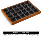 Earring Storage Tray, Wood Jewelry Organizer Tray,Black Stackable Jewelry Trays,Premium Wood Earring Display