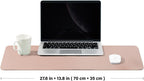 Cork Desk Mat - Dual-Sided Desk Pad for Office and Home - Desk Organization and Accessories - Ideal for Large Mouse Pad and Desk Mats on Top of Desks(Pink,27.6"x 13.8")