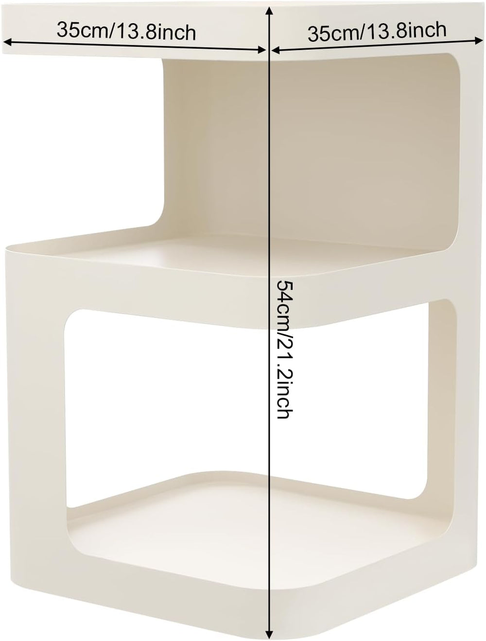Modern Side Table for Couch, End Tables for Small Spaces, Metal nightstand, A...