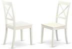 East West Furniture LGBO9-LWH-W 9 Piece Kitchen Table & Chairs Set Includes a Rectangle Dining Table with Butterfly Leaf and 8 Dining Room Chairs, 42x84 Inch, Linen White