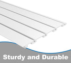 Duzzy Slatwall Panels, 4' H x 8' W PVC Slat Wall Paneling for Garage Wall Storage Organizer (White)