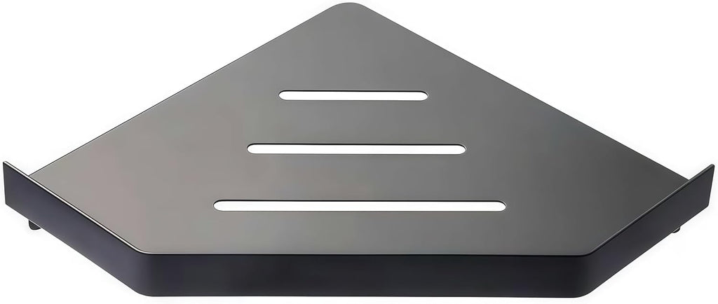 Lavatory Bathroom Corner 304 Stainless Steel Shelf Wall Mount Triangular, Soap Holder,Black