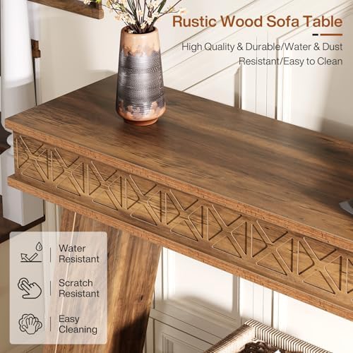 Tribesigns 70.9 Inch Extra Long Console Table for Entryway, 2-Tier | Narrow S...