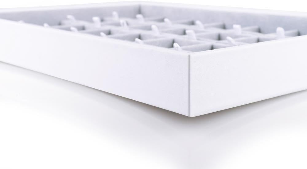 Oirlv Velvet Stackable Jewelry Tray 32 Grids Pendant Organizer Display Showcase Jewelry Storage Trays