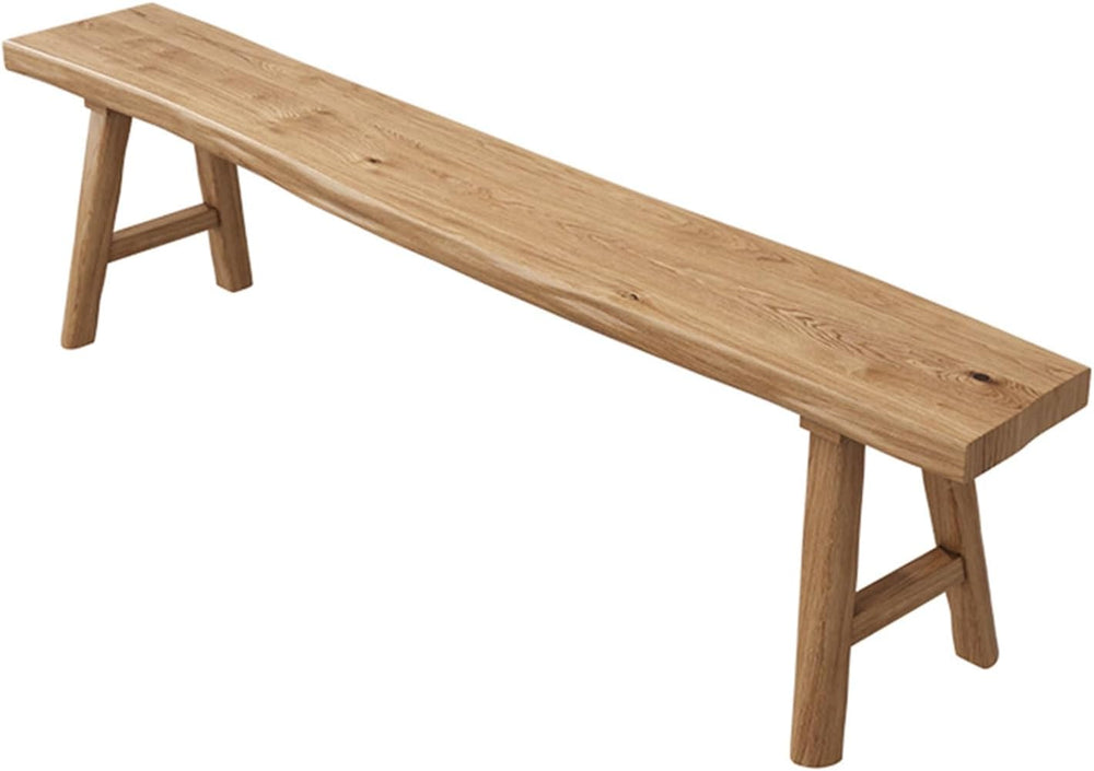 Farmhouse Wooden Bench, Long Rustic Indoor Storage Bench for Entryway, Narrow...