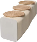 Accordion Paper Folding Sofa Chair,Versatile,Can Be Used As A Coffee Table,Shoe Change Stools and Benches,can Meet Your Various Needs,White