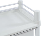 Medical Mobile Trolley Cart, Salon Storage Cart Movable Organizer Rolling Beauty Organizer Trolley 2 Foot-Operated Locking Castors 3 Open-Fronted Drawers 2 Waste Bins 176.37 Lbs Load Capacity
