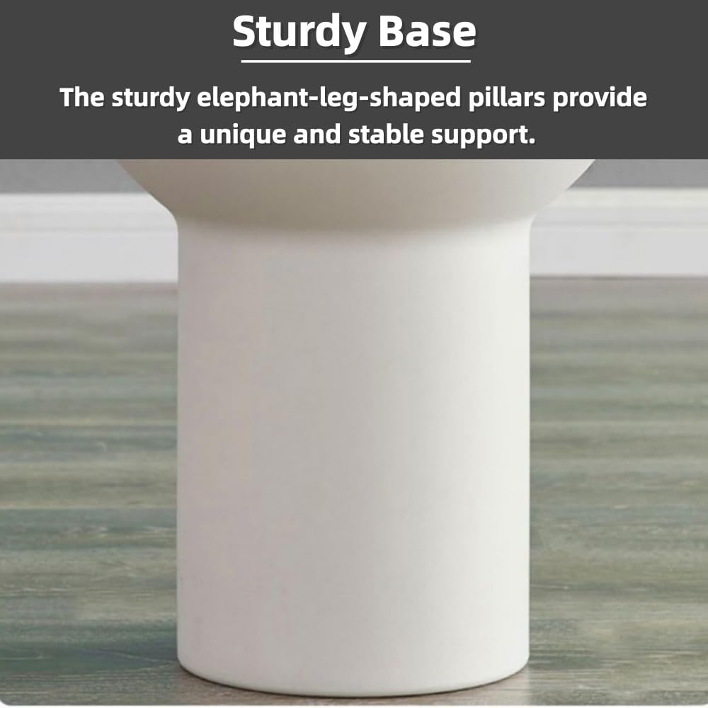PE Creative Sofa Side Table, Modern Round End Table for Indoor or Outdoor, Mu...