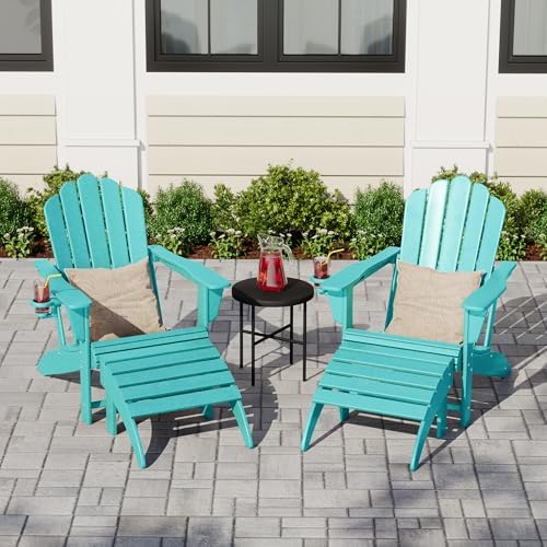 Costaelm Adirondack Chair Footrest Foldable Ottoman, Folding Ottoman Outdoor ...