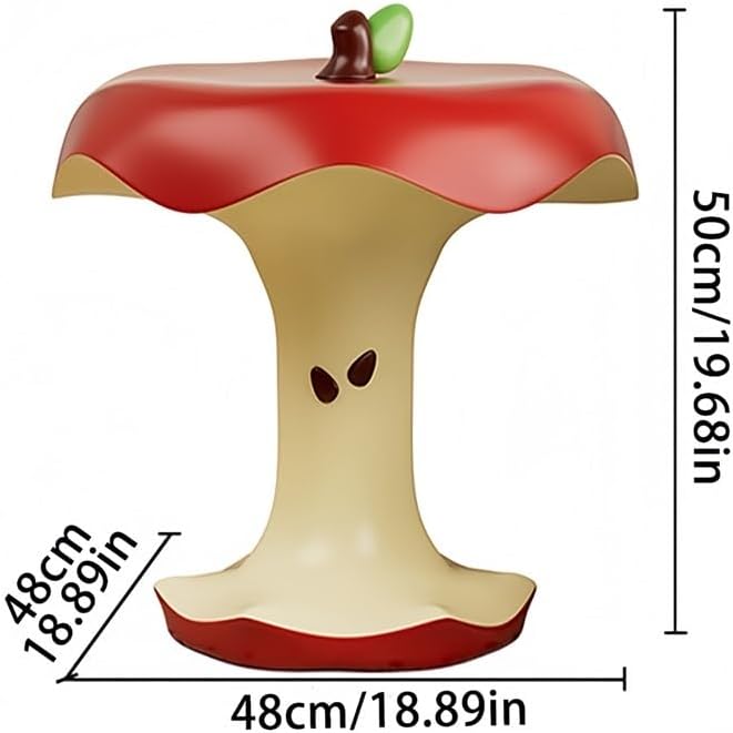 Cute Apple-Shaped Accent Table, Resin Fruit-Shape Side Tables, Small End Tabl...