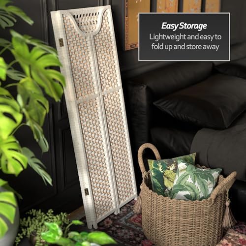 Red Lantern 53" Natural Fiber Shelving Unit - White