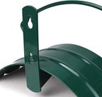 Deluxe Wall Mount Garden Hose Hanger Duty Metal Hose Holder Easily Holds 125 3/4’’ Hose Solid Steel Extra Bracing Forest Green