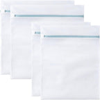 4 Pcs Large Mesh Laundry Bags for Delicates Intimates Lingerie with Zipper 2 Pcs 20” x 24”, 2 Pcs 24” x 24”