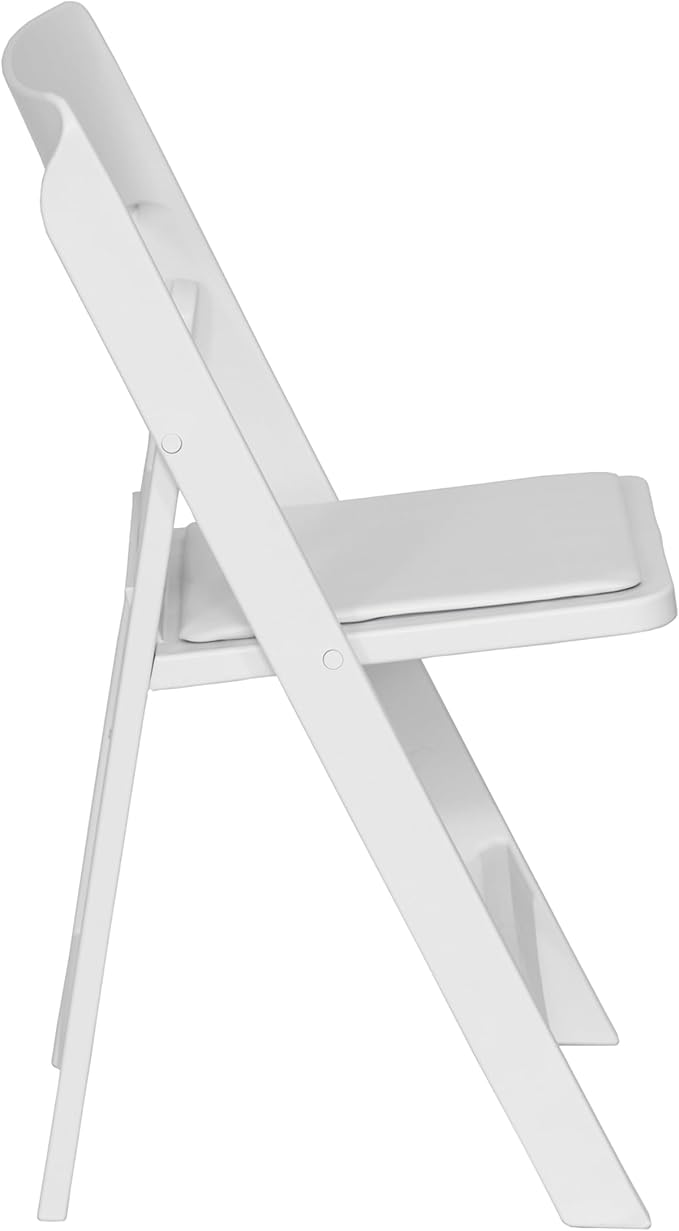 Flash Furniture Hercules Tucker Commercial White Resin Folding Chair - Lightw...