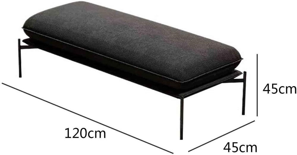 Modern Stainless Steel Bed end Stool Bedroom Resting Clothing Store Fabric Sh...