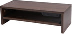 BAFOVY Desktop Monitor Stand Riser with USB Hub and Drawer, 20-Inch Wooden Desk Organizer for Laptop and Computer Screens, 15cm Height Adjustable Solution (Walnut Brown)