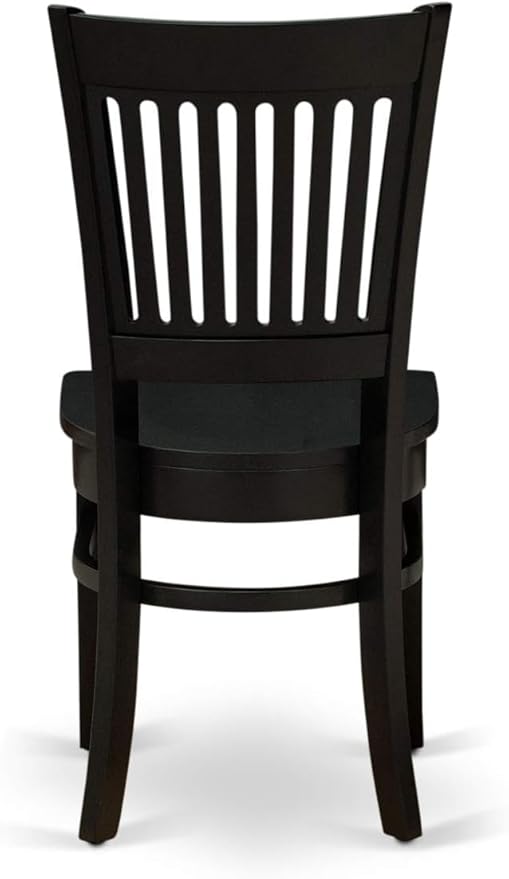 East West Furniture AMVA3-BCH-W 3 Piece Modern Dining Table Set Contains a Round Kitchen Table with Pedestal and 2 Kitchen Dining Chairs, 36x36 Inch, Black & Cherry