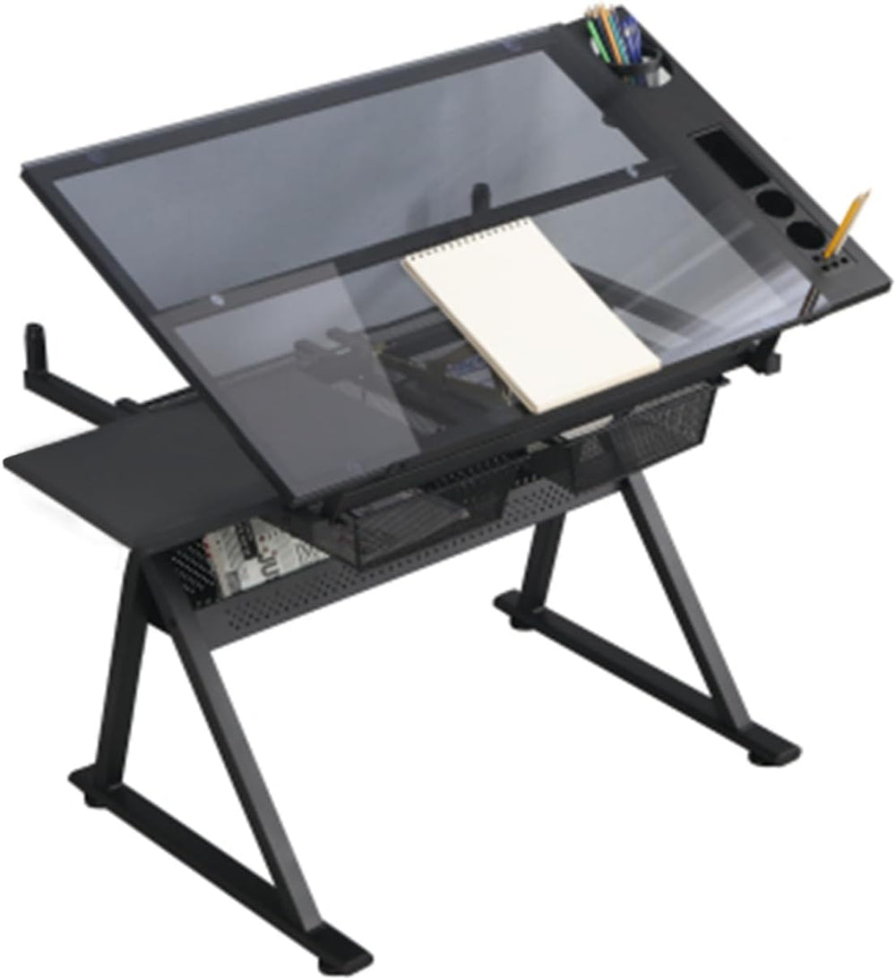 Drafting Table Desk, Painting Table Art Craft Desk Crafting Table with Tiltin...