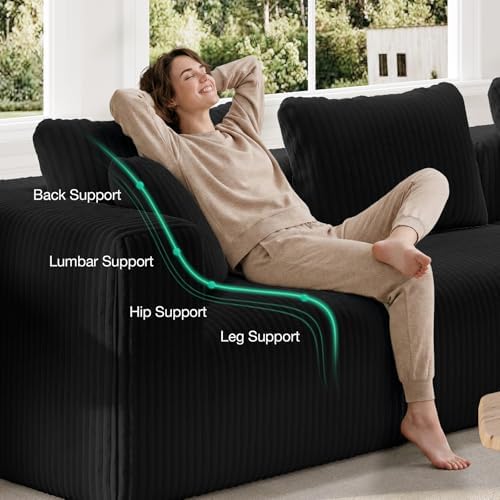 Novilla Modular Sectional Sofa, Modern Cloud Sectional Couch with Smarts Coil...